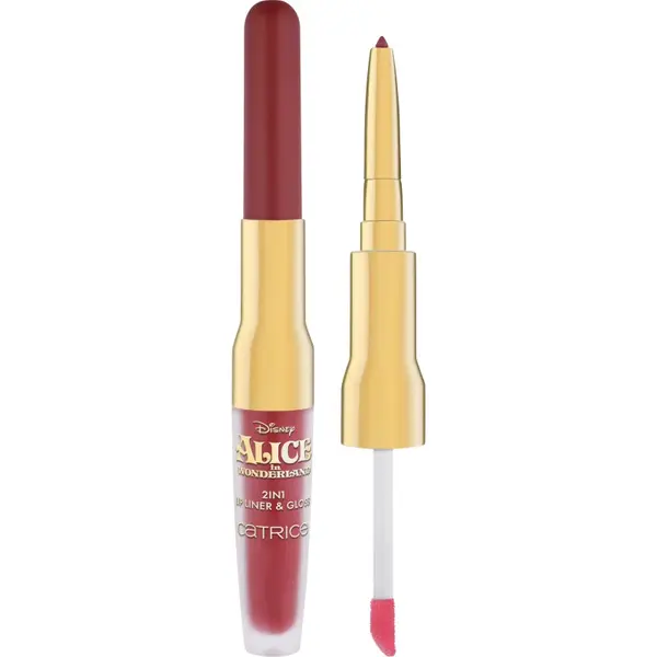 Catrice Disney Alice in Wonderland ruj și creion pentru conturul buzelor 2 in 1 culoare C02 Always Curious 1.77 g