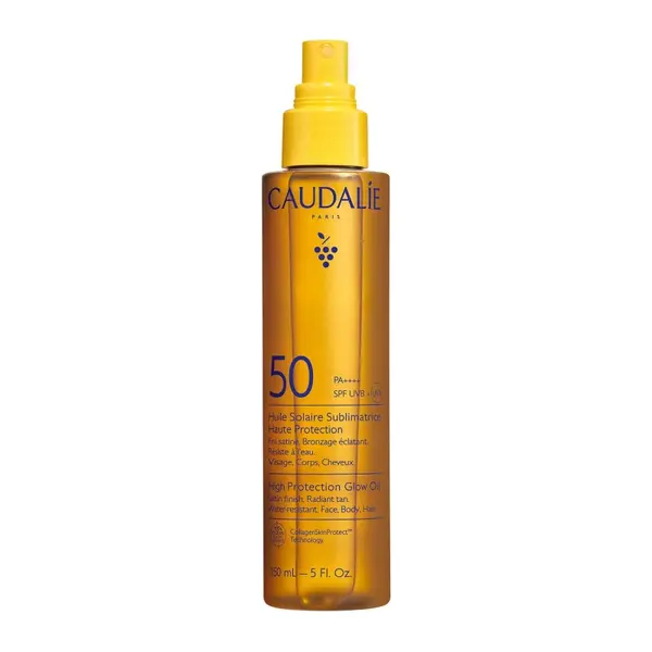 Caudalie Vinosun Ulei iluminator cu protecție solară ridicată SPF50 Volum 150 ml