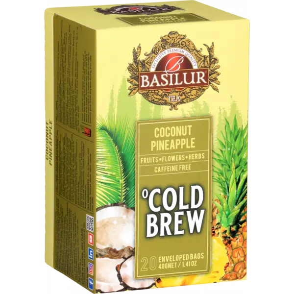 Ceai asortat Coconut & Pineapple, 20 plicuri, Basilur