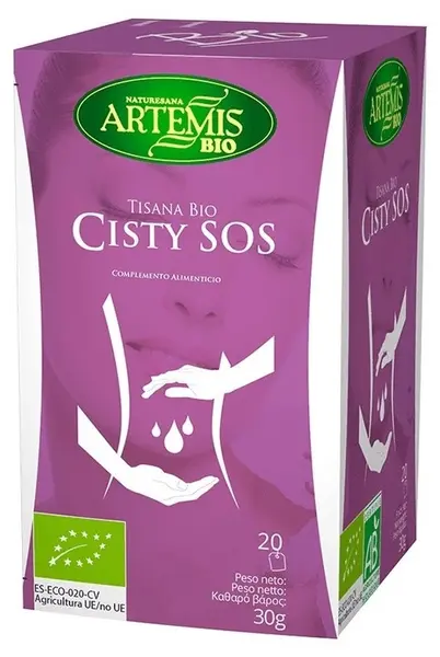 Ceai bio din plante pentru sănătatea urinară Cisty Sos, 20 pliculețe filtrante, Artemis Bio