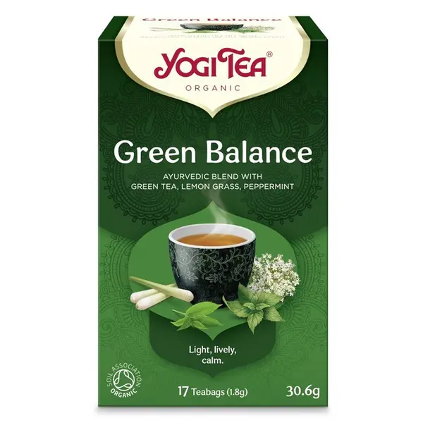 Ceai Bio Echilibru Verde, Yogi Tea, 17 Plicuri, 30.6 g