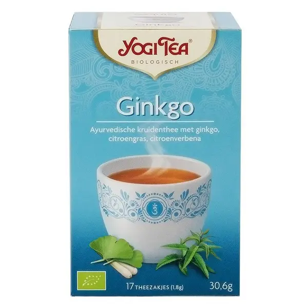 Ceai Bio Ginkgo, Yogi Tea, 17 Plicuri, 30.6 g