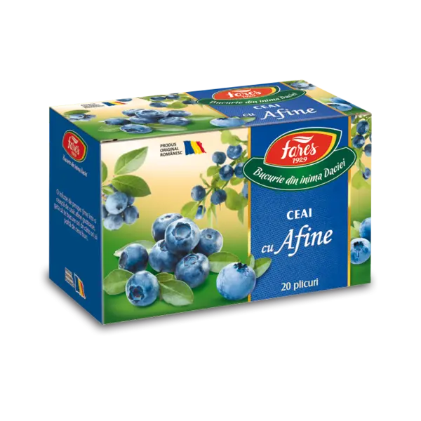 Ceai cu afine, 20 plicuri, Fares