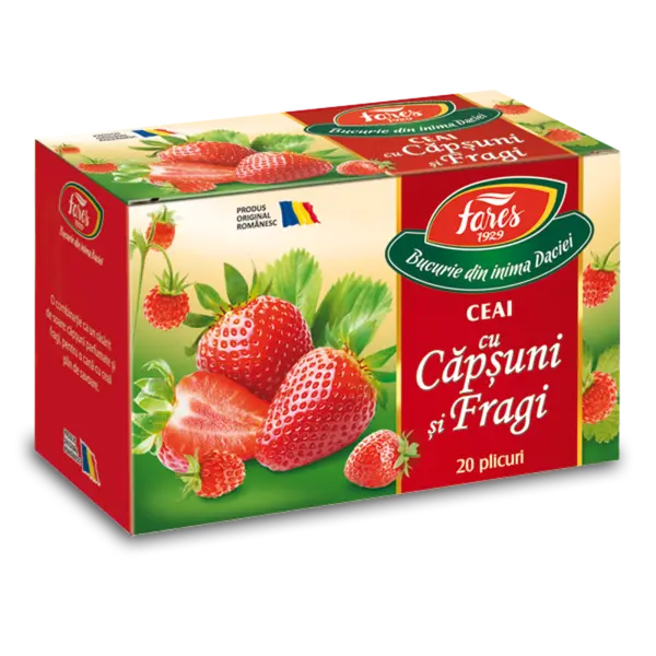 Ceai cu capsuni si fragi, ceai la plic, Fares | 20 plicuri