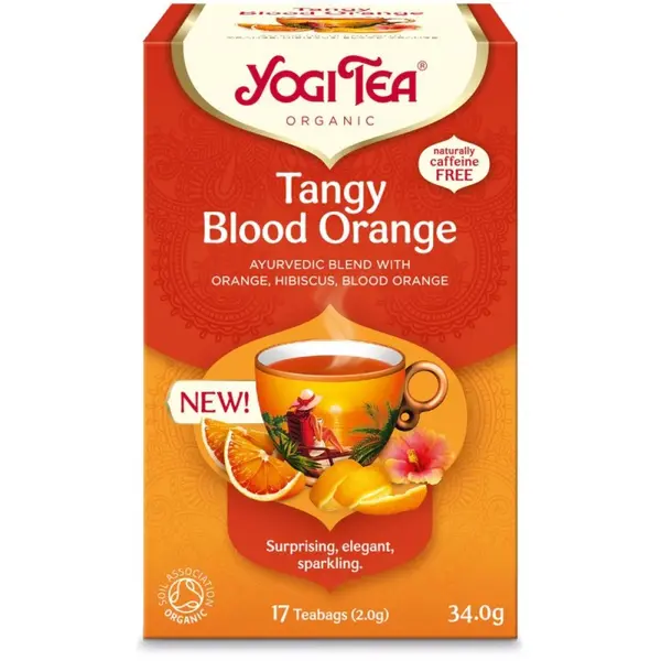 Ceai cu Portocale Rosii, Yogi Tea, Bio, 17 Pliculete, 34 g