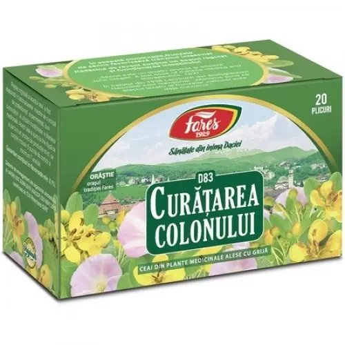 Ceai curatarea colonului Fares (D83), 20 plicuri Zephyr Labs