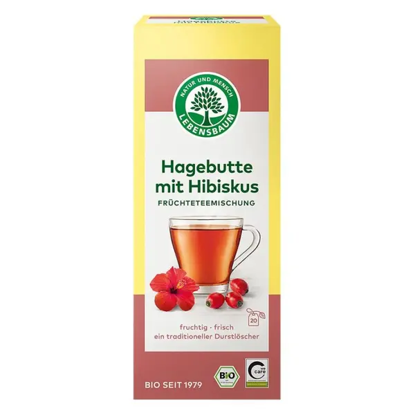 Ceai de macese si hibiscus 20 plicuri, eco - 50 g