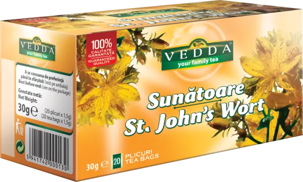 Ceai de sunatoare, 20 plicuri x 1.5g, Vedda