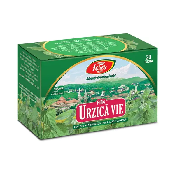 Ceai de Urzica vie, F184, 20 plicuri, Fares