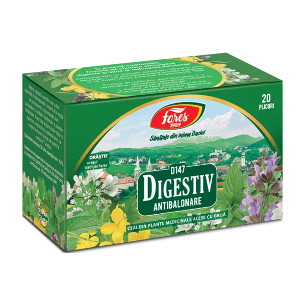 Ceai digestiv, 20 plicuri, Fares