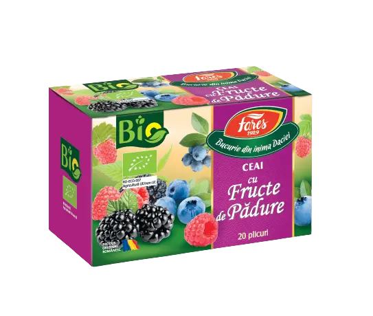 Ceai eco fructe de padure, 20 plicuri, Fares