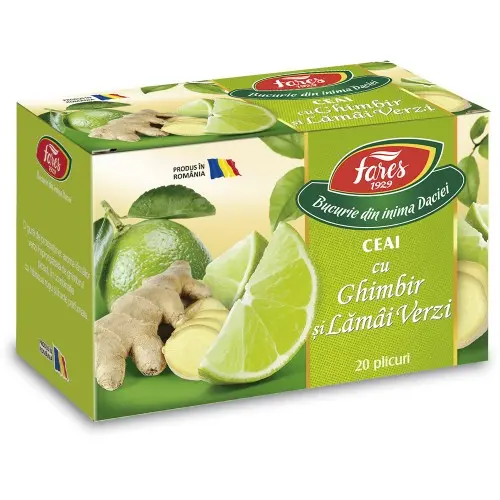 Ceai ghimbir si lamai verzi x 20 plic Fares Zephyr Labs