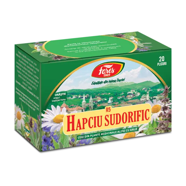 Ceai Hapciu sudorific, 20 plicuri, Fares