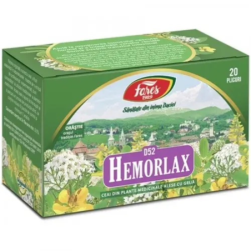 Ceai Hemorlax Fares, 20 plicuri (D52) Zephyr Labs