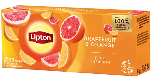 Ceai Lipton de grapefruit si portocala 20 plicuri Ceai Lipton de grapefruit si portocala 20 plicuri