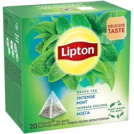 Ceai Lipton verde menta 20 pyramide Ceai Lipton verde menta 20 pyramide