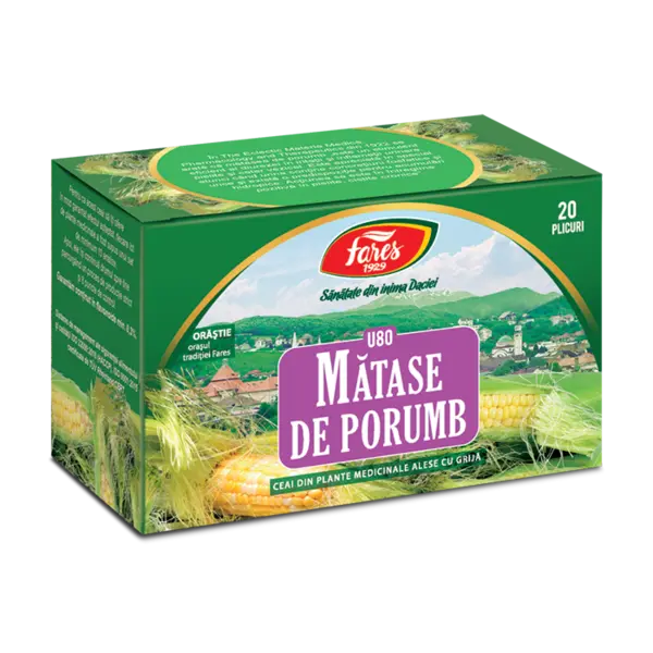 Ceai matase de porumb, U80, 20 plicuri, Fares