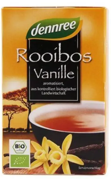 Ceai Rooibos și vanilie, 20 de pliculețe, Dennree