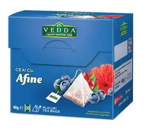 Ceai Vedda afine 20 piramide x 2g Ceai Vedda afine 20 piramide x 2g