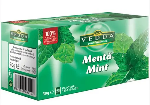 Ceai Vedda menta 20 plicuri x 1.5g Ceai Vedda menta 20 plicuri x 1.5g
