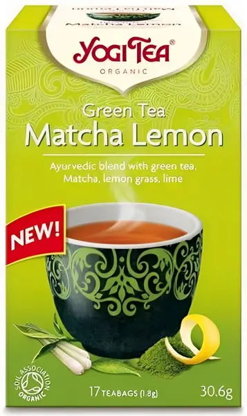 Ceai verde cu matcha și lămâie, 17 plicuri, Yogi Tea