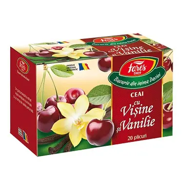 Ceai visine si vanilie, 20 plicuri, Fares