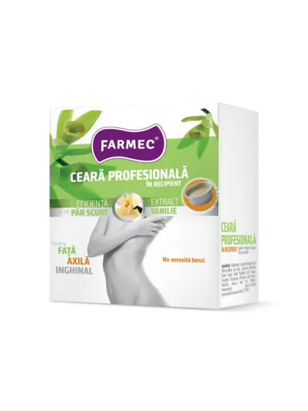 Ceară Profesională Pentru Zone Sensibile Cu Extract De Vanilie ndepărtare Eficientă, Farmec, 100 G