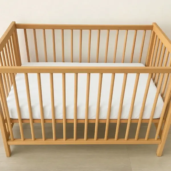 Cearceaf 2 in 1 impermeabil din bumbac organic 120x60 cm Twindeco Alb