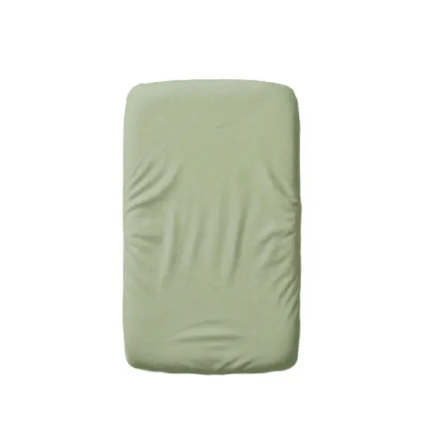 Cearceaf 2 in 1 impermeabil din bumbac organic 90x50 cm Twindeco Menta