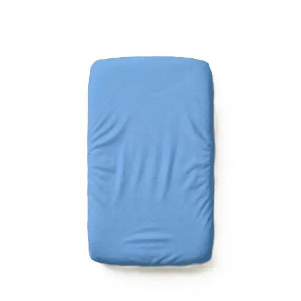 Cearceaf 2 in 1 impermeabil din bumbac organic 90x50 cm Twindeco Albastru
