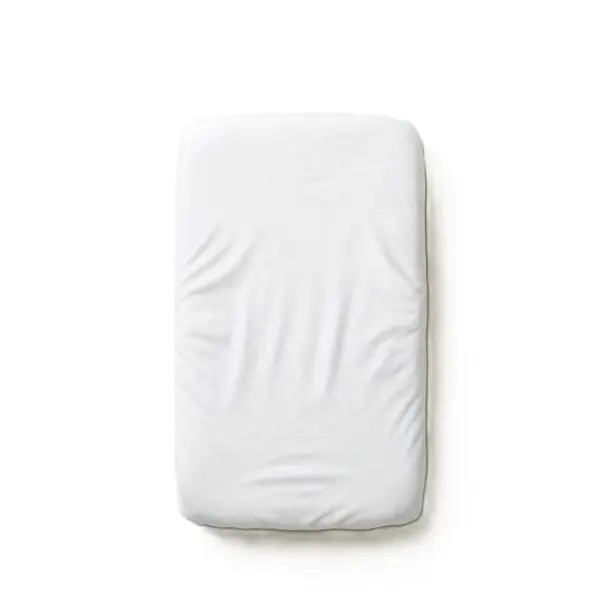 Cearceaf 2 in 1 impermeabil din bumbac organic 90x50 cm Twindeco Alb
