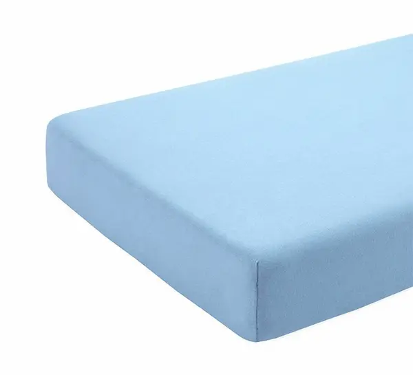 Cearceaf albastru KidsDecor cu elastic din bumbac 100x200 cm