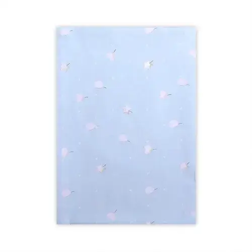 Cearceaf bumbac ranforce Lorelli Train Blue, 100 x 150 cm