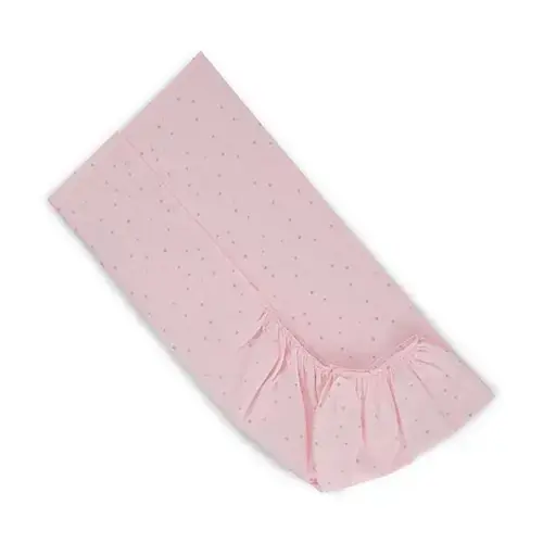 Cearceaf cu banda elastica Lorelli Pink Sky, bumbac ranforce, 60 x 120 cm