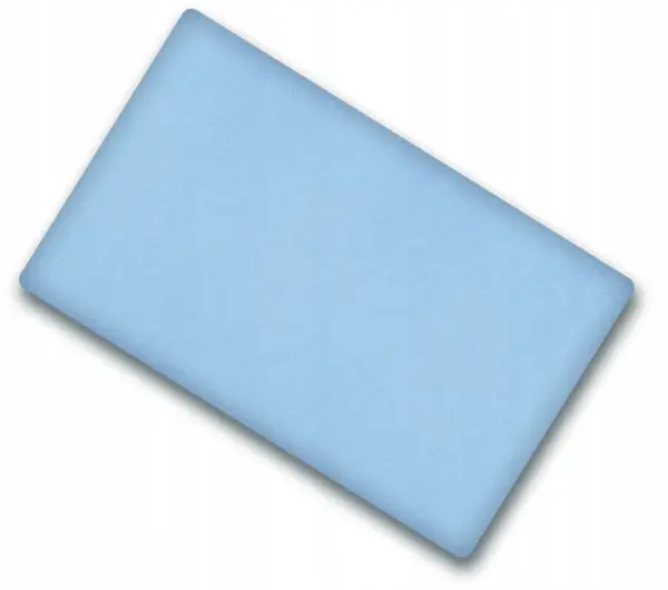 Cearceaf cu banda elastica pentru pat copii dimensiune 140 x 70 cm, 100 bumbac, BabyMam simply blue