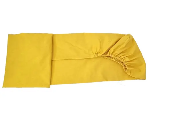 Cearceaf cu elastic din bumbac Mustariu 60x85 cm