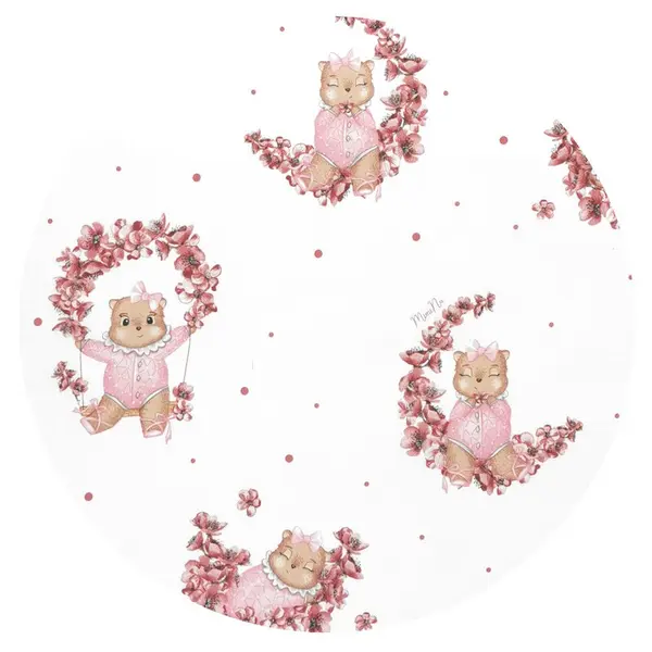 Cearceaf cu elastic MimiNu din bumbac pentru patut co-sleeper Leonie 83x50 cm model Betty