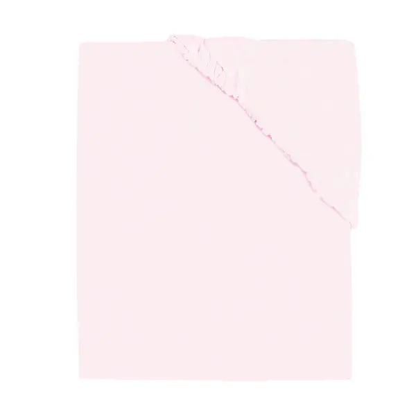 Cearceaf cu elastic, MimiNu, Jerse, Pentru patut 140X70 cm, Material certificat Oeko Tex Standard 100, Light Pink