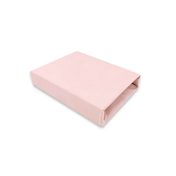 Cearceaf cu elastic, MimiNu, Pentru patut 120X60 cm, Din bumbac certificat Oeko Tex Standard 100, Colectia Royal, Powder Pink