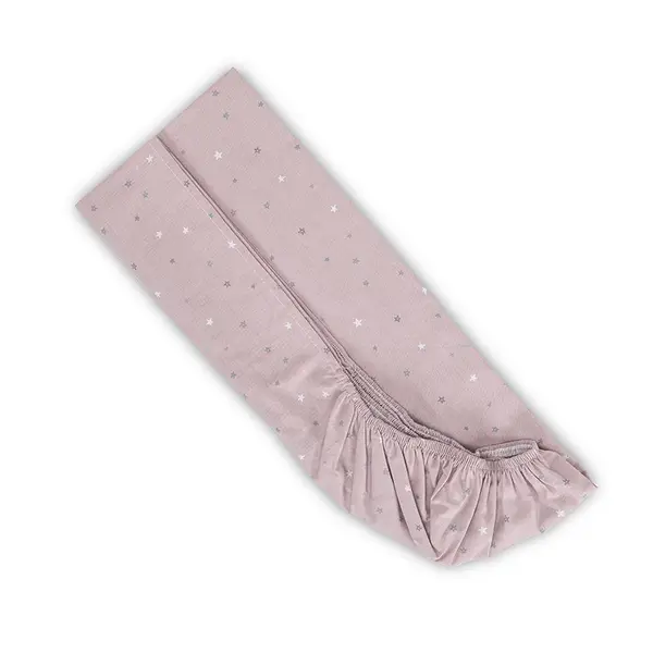 Cearceaf cu elastic pentru patut 98x65 cm din bumbac ranforce Rose Sky
