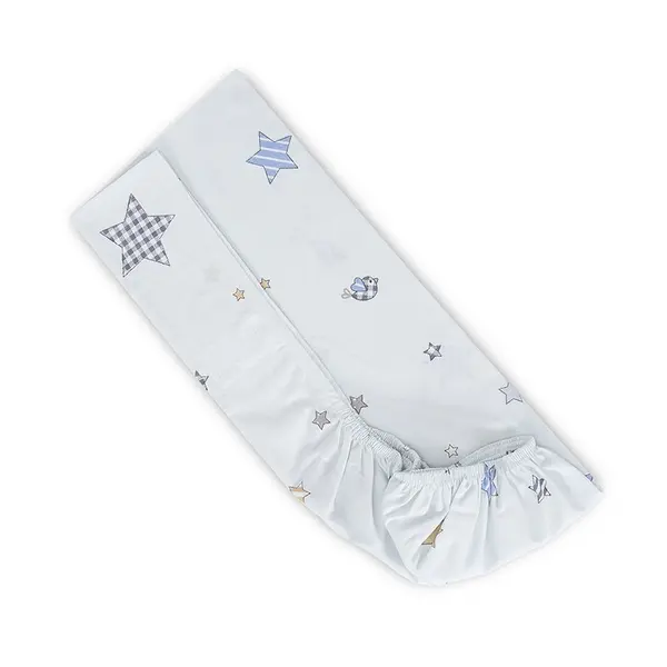 Cearceaf cu elastic pentru patut 98x65 cm din bumbac ranforce Blue