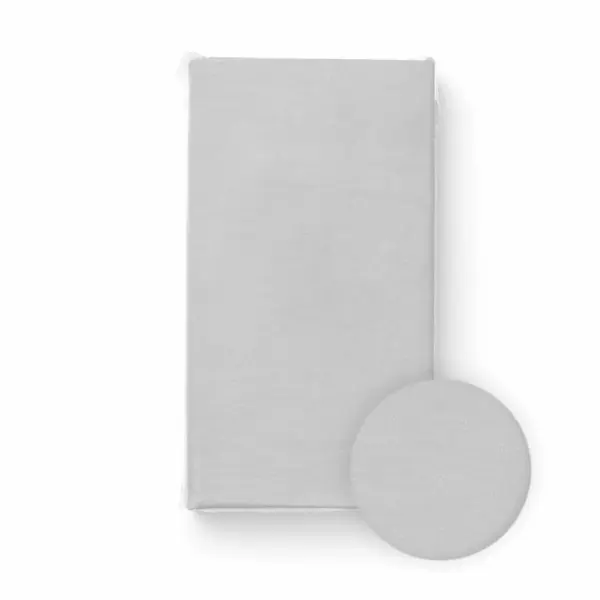 Cearceaf cu elastic pentru patut copii Bocioland Grey 120x60 cm, din 100 bumbac jersey, 0 luni+