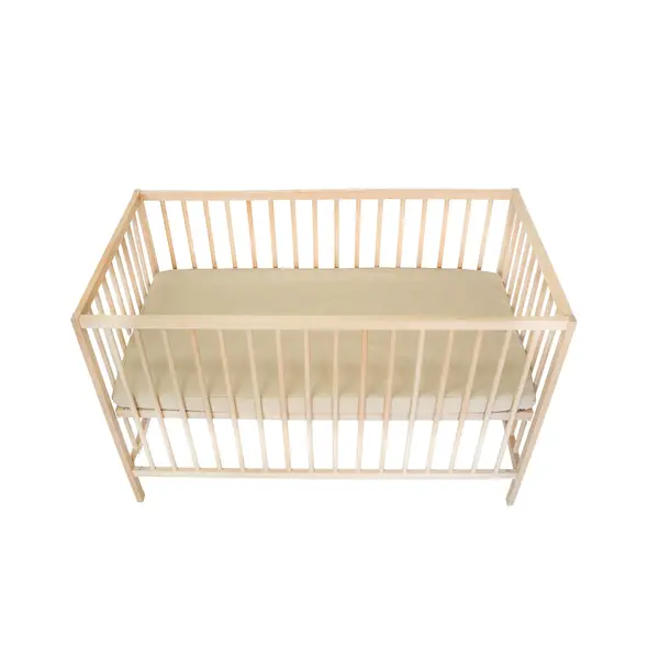 Cearceaf Elastic Impermeabil Bej dublat 2in1, 120x60, bumbac organic cu interior captusit impermeabill