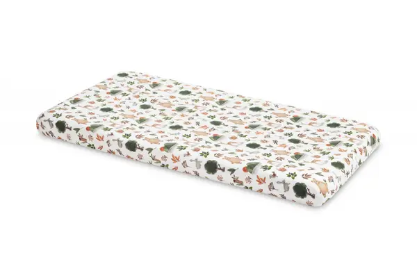 Cearceaf imprimat Sensillo Forest pentru saltea copii 120x60 cm,banda elastica de fixare,material din bumbac 100