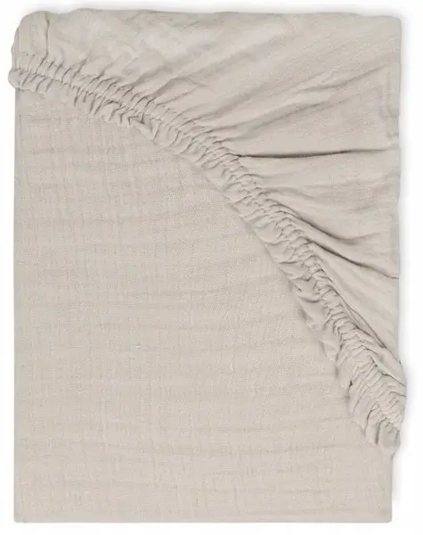 Cearceaf pentru bebeluși cu elastic Baby Matex - Muslin, 58 x 110 cm, gri
