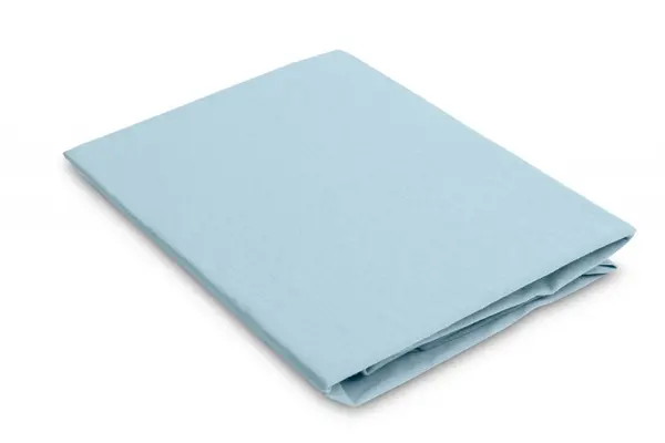 Cearceaf Sensillo Bamboo Albastru 90x40 cm pentru saltea copiisaltea landou,fixare cu banda elastica,material delicat viscoza de bambus