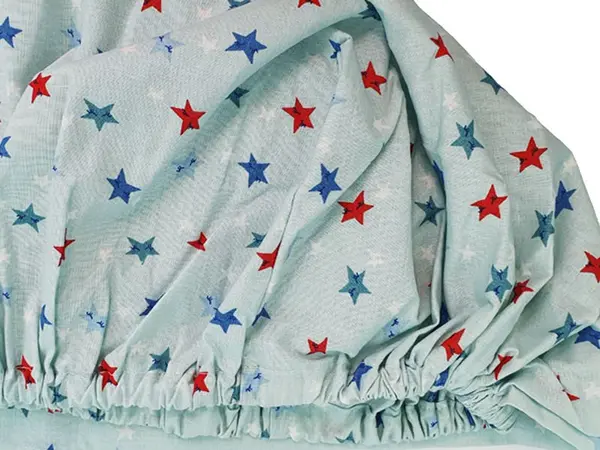 Cearceaf Stelute somnoroase KidsDecor cu elastic din bumbac 52x95 cm