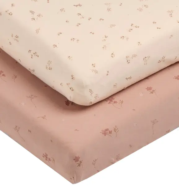 Cearșaf cu elastic Mamas & Papas Welcome to the World - Wildflower, 2 buc, 70 х 142 cm