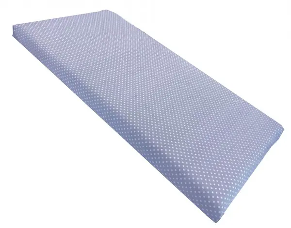 Cearsaf cu elastic pe colt 140x70 cm Buline albe pe albastru