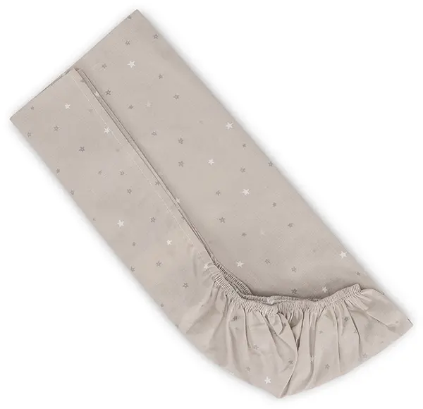 Cearșaf cu elastic pentru coș de cărucior Lorelli - Cer, 90 x 50 cm, bej